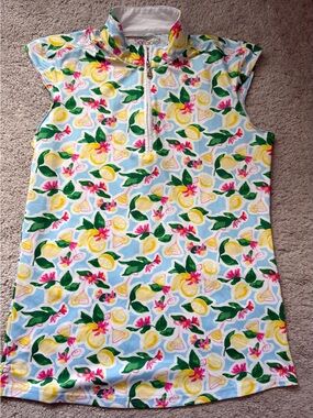 San Soleil Golf Lemon Print Sleeveless Tank Top